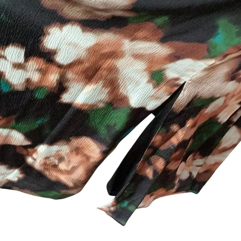 NWT Julia Jordan Floral Midi Dress Sz 4 Mock Neck Cocktail Semi-Formal
